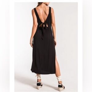 NWT Z Supply Madeline Tie Back Boho Black Dress